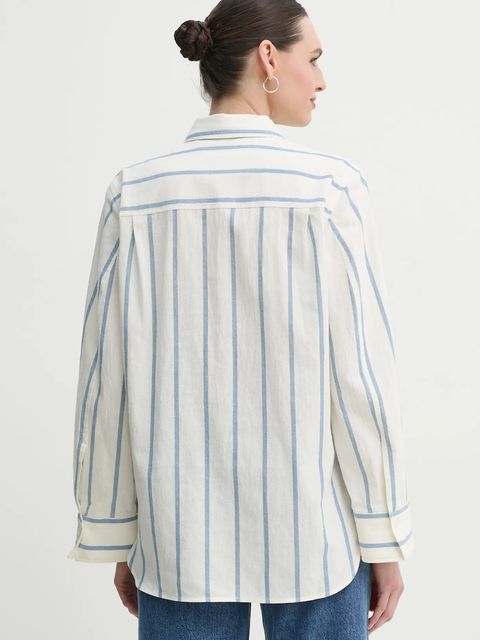 Day Birger et Mikkelsen koszula bawełniana Romy damska kolor beżowy relaxed z kołnierzykiem klasycznym DAY65243748