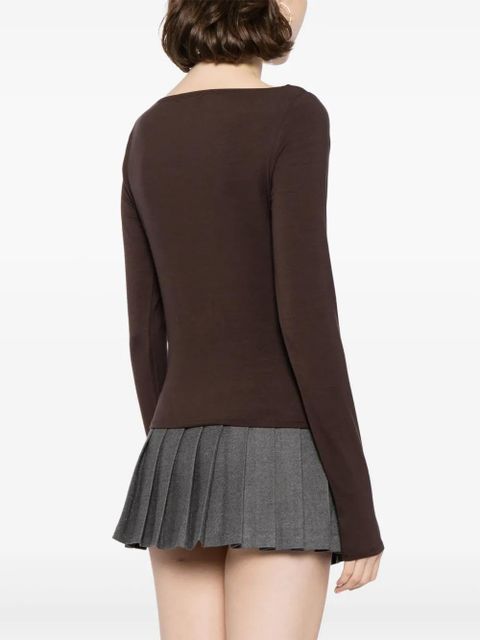 Reformation Wiley boat-neck top - Brown