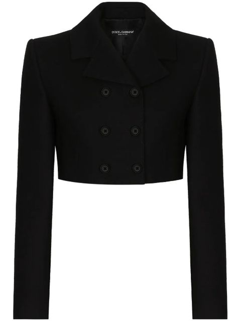 Dolce & Gabbana double-breasted cropped blazer - Black - zdjęcie produktu nr 1