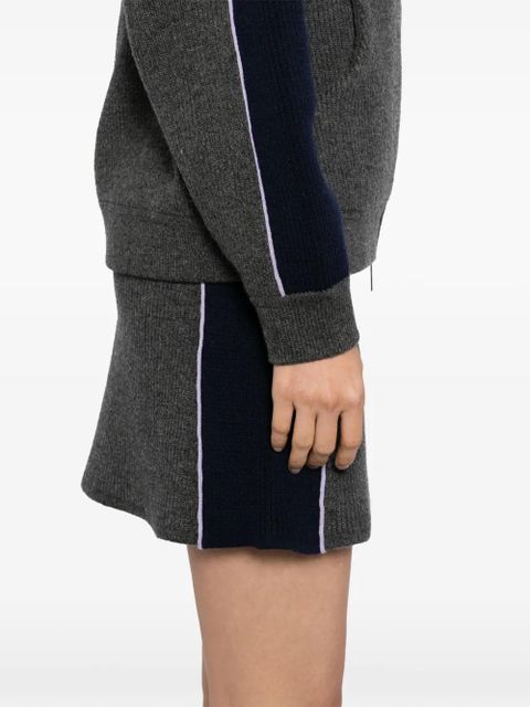 Self-Portrait ribbed knit mini skirt - Grey