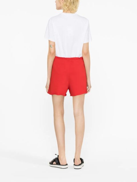 GANNI logo-embroidered cotton track shorts - zdjęcie produktu nr 2