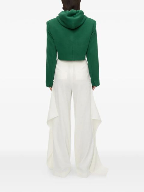 Christopher Esber Noa cropped-fit hooded jacket - Green