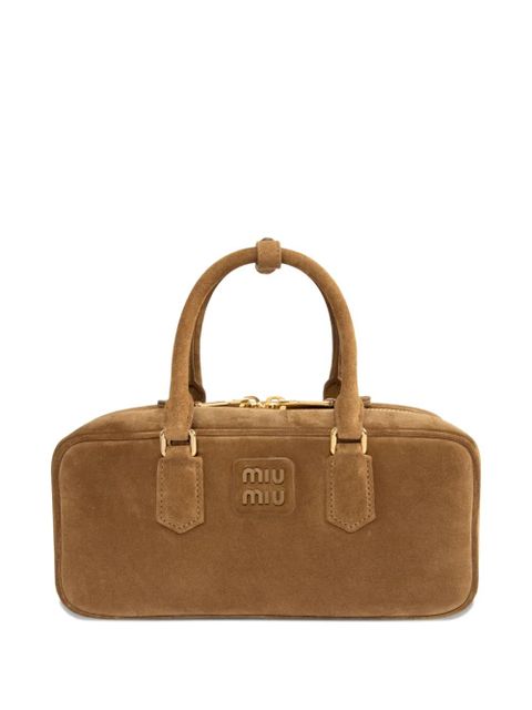 Miu Miu padded suede clutch bag - Brown - zdjęcie produktu nr 1