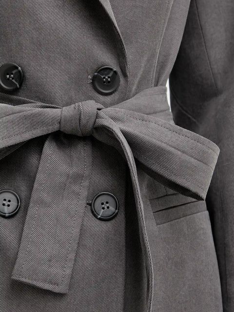 Answear.LAB marynarka kolor szary dwurzędowa gładka