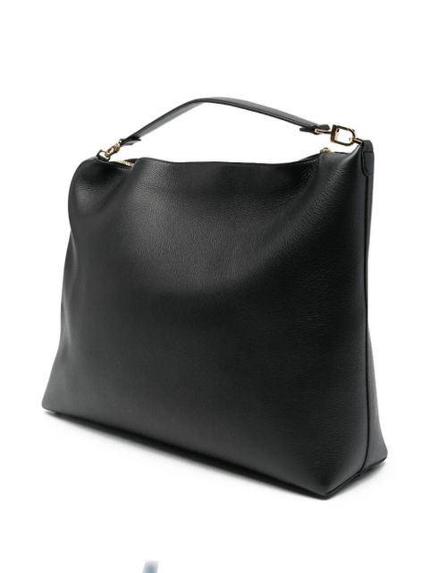 TOTEME bevel leather shoulder bag - Black