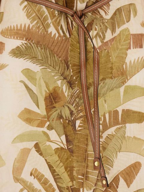 ZIMMERMANN Ascension leaf-print midi dress - Neutrals - zdjęcie produktu nr 2