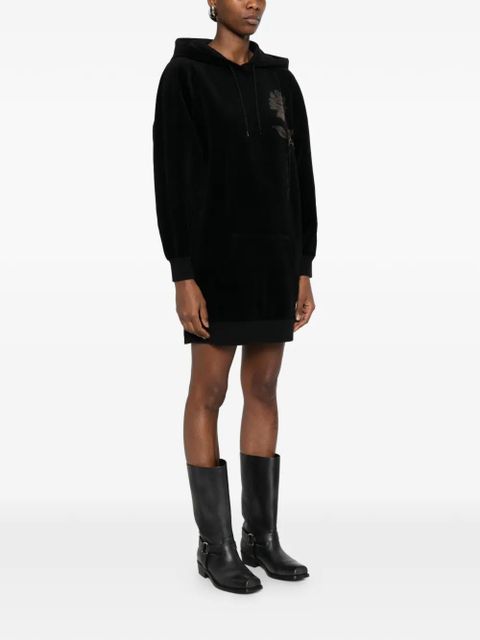 Golden Goose rose hooded mini dress - Black