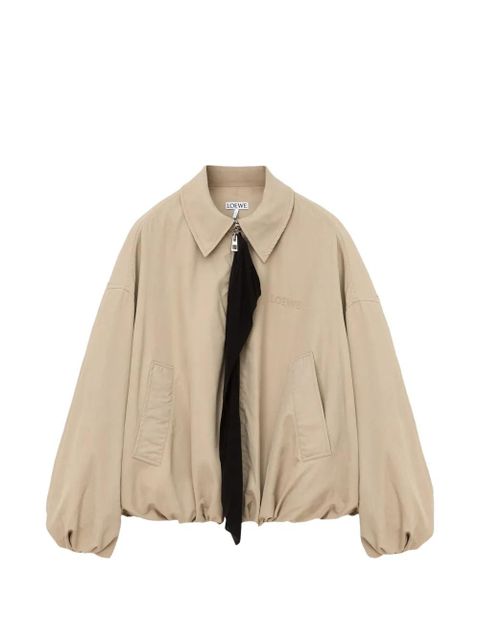 LOEWE logo-embroidered jacket - Neutrals - zdjęcie produktu nr 1