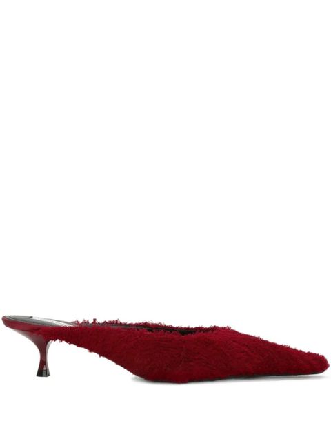 Victoria Beckham 45mm Sloan pointed-toe fringed mules - Red - zdjęcie produktu nr 1