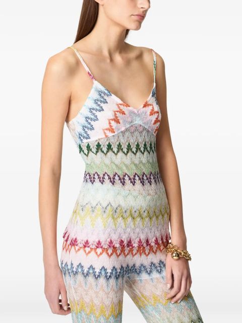 Missoni V-neck zig-zag top - White