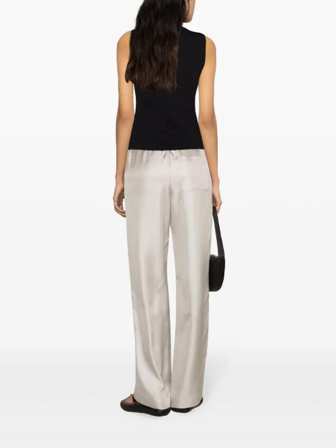 LouLou de Saison Alera wide-leg silk trousers - Grey