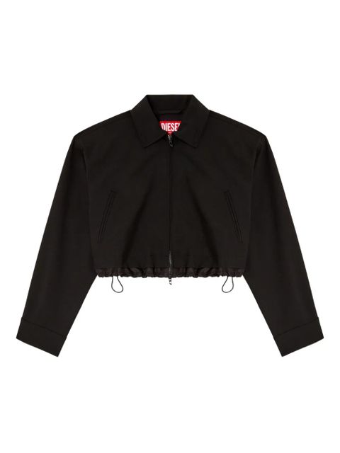 Diesel J-TING cropped zip-front jacket - Black - zdjęcie produktu nr 1