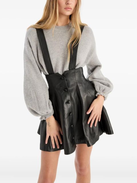 ROTATE BIRGER CHRISTENSEN leather mini skirt - Black