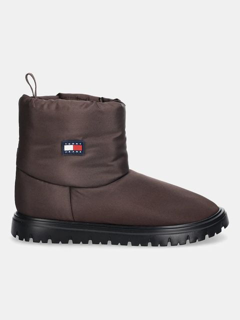Tommy Jeans śniegowce TJW SNOW BOOT kolor brązowy EN0EN02823