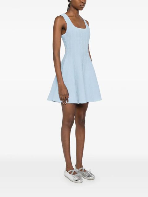 SANDRO cable-knit mini dress - Blue