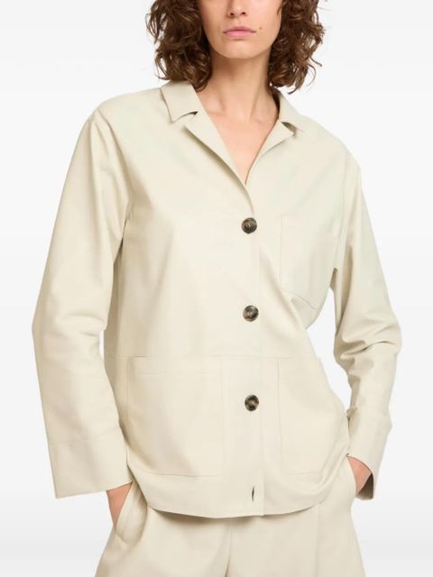 Yves Salomon button leather jacket - Neutrals