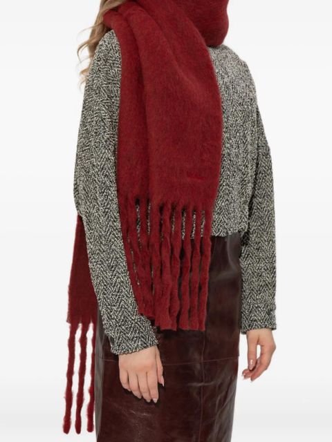 Max Mara Osso fringed scarf - Red - zdjęcie produktu nr 2