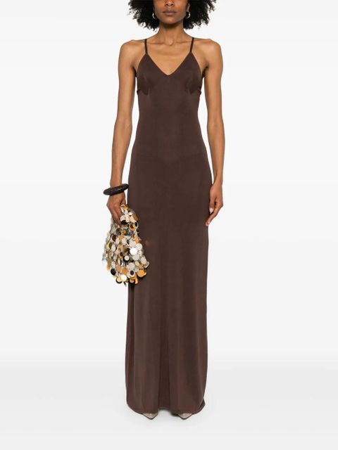 Aya Muse knitted maxi dress - Brown