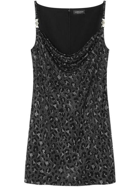 Versace leopard-print mini dress - Black - zdjęcie produktu nr 1