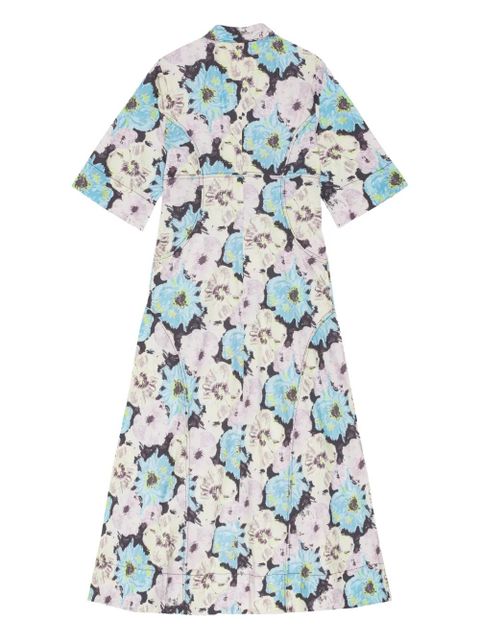 GANNI printed maxi dress - Blue