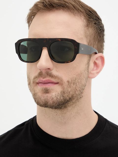 Ray-Ban okulary przeciwsłoneczne kolor brązowy 0RB2218