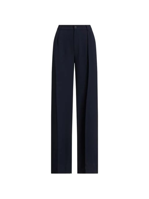 Lauren Ralph Lauren Georgette pleated wide-leg trousers - Blue - zdjęcie produktu nr 1