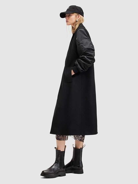 AllSaints płaszcz z wełną PAULAH