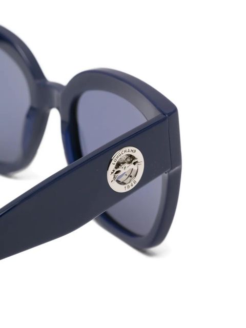 Longchamp logo-plaque sunglasses - Blue