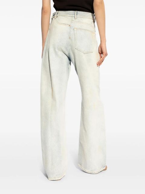 MM6 Maison Margiela distressed wide-leg jeans - Blue