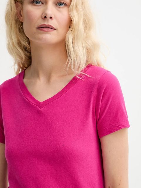 American Vintage t-shirt bawełniany damski kolor różowy GAMI02D
