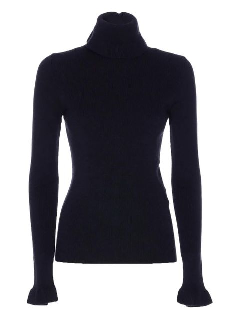 Chloé high-neck ruffled-cuff sweater - Blue - zdjęcie produktu nr 1