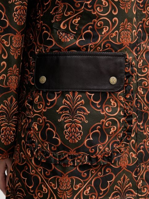 Barbour płaszcz x Farm Rio kolor multicolor LWX1503