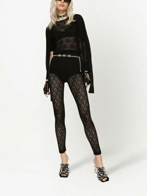 Dolce & Gabbana DG-logo jacquard cardigan - Black