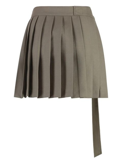 AMI Paris pleated virgin wool wrap skirt - Neutrals - zdjęcie produktu nr 2