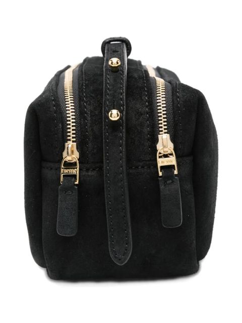 Elleme mini Trousse suede zip-top shoulder bag - Black