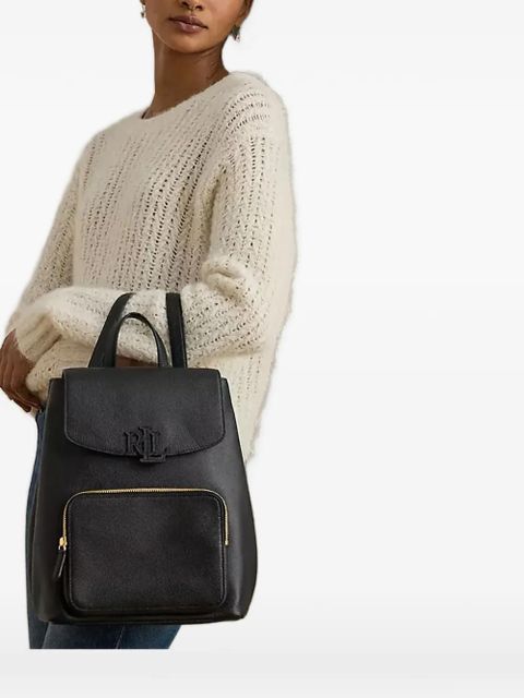 Lauren Ralph Lauren medium Cameryn logo-embossed backpack - Black