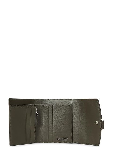 Lauren Ralph Lauren portfel skórzany damski kolor zielony 432966782