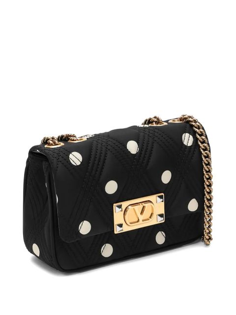 Valentino Garavani Quiltie 67 polka-dot cross body bag - Black