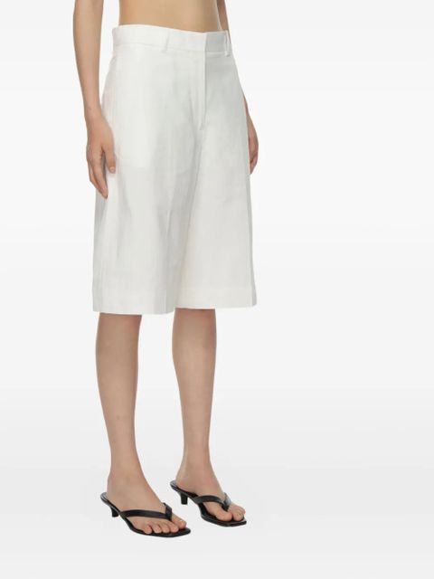 TOTEME front-crease tailored shorts - White