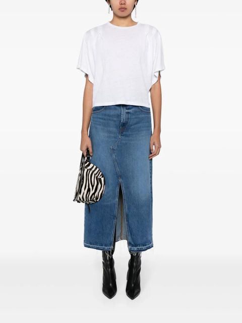 MARANT ÉTOILE Kyanza linen T-shirt - White