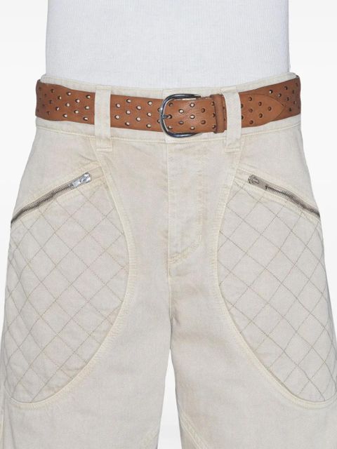 ISABEL MARANT Klaudia perforated belt - Brown