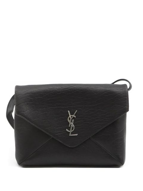 Saint Laurent Cassandre metal envelope messenger bag - Black - zdjęcie produktu nr 1