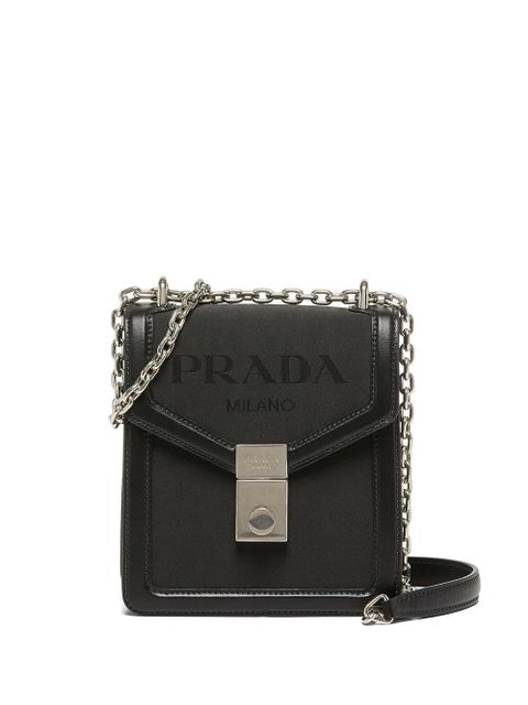 Prada jacquard logo shoulder bag - Black - zdjęcie produktu nr 1