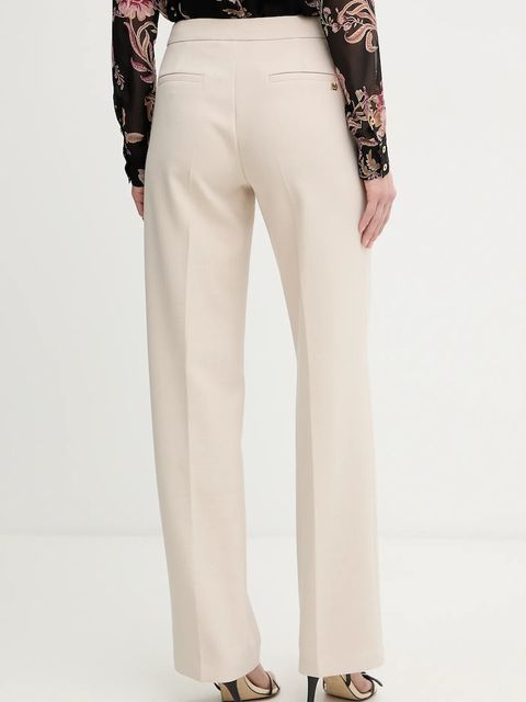 Marciano by Guess spodnie BESSY damskie kolor beżowy proste high waist 5BGB05 7346A