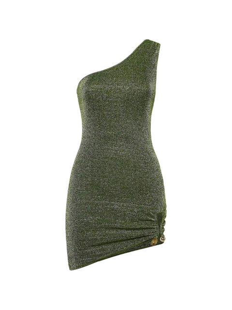 Oséree one-shoulder ruched dress - Green - zdjęcie produktu nr 1
