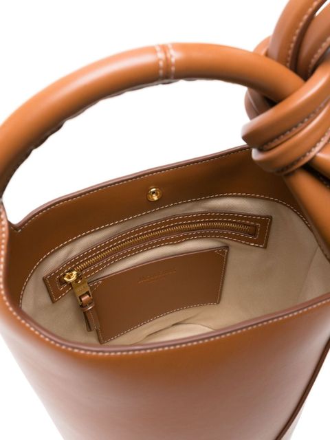 Jacquemus Le Petit Tourni leather bucket bag - Brown