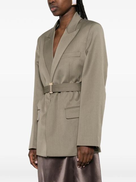 Victoria Beckham belted tailored jacket - Green - zdjęcie produktu nr 2