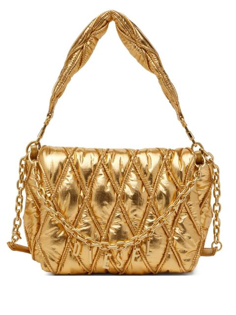 Diesel medium Charm-D shoulder bag - Gold - zdjęcie produktu nr 1