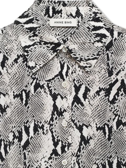 ANINE BING python bridget shirt - White