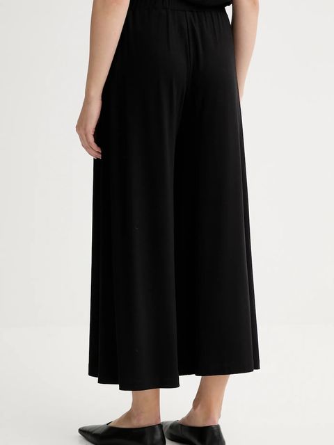 Marc O'Polo spodnie damskie kolor czarny szerokie high waist 5000007214